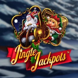 Jingle Jackpots slot logo by Dragon Gaming at Tombriches Casino