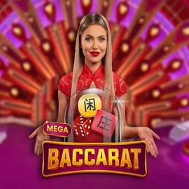 Mega Baccarat logo – Live Casino by Pragmatic Play at Tombriches Casino