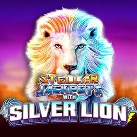 Stellar Jackpots with Silver Lion slot icon by Lightning Box Game, available at Tombriches Casino
